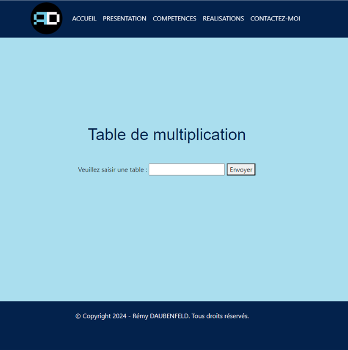 Générateur de tables de multiplication en PHP